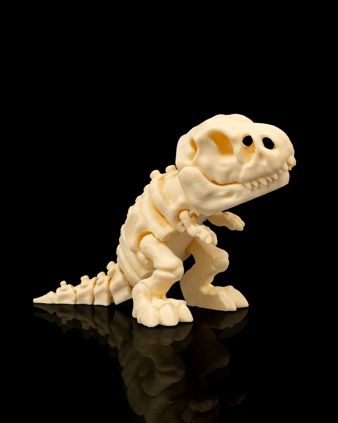 Poseable 3D-printed T. Rex skeleton
